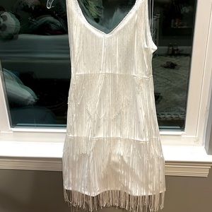 Elegant White Tassel Dress 😍✨